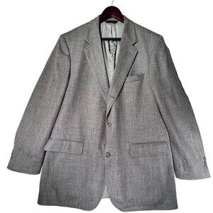 Brooks Brothers Mens Tan Brown Silk Wool Linen 2 Button Blazer Jacket 42L
